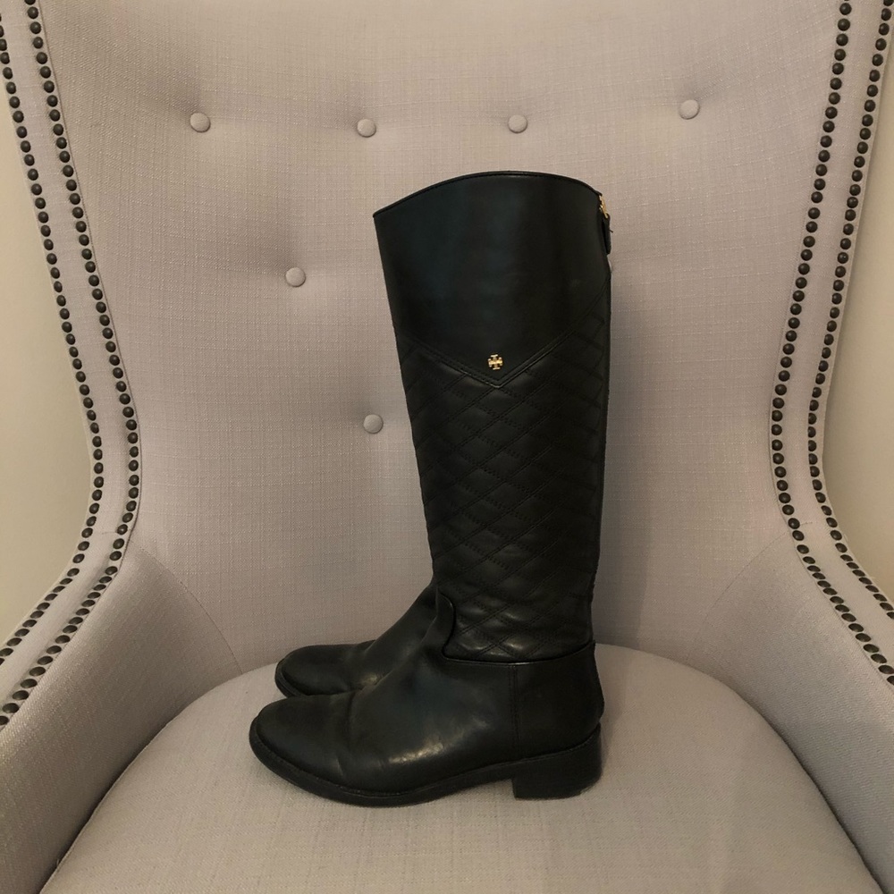 Tory Burch Quilted Riding Boots
